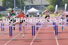 Girls Under-15s Hurdles, 2024 North Eastern Track and Field Champs., Middlesbrough.  Photo: David T. Hewitson/Sports for All Pics